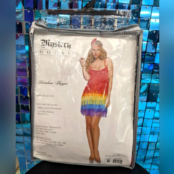 Rainbow Flapper costume - Picture 1 of 3